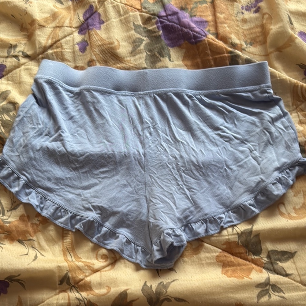Victoria's Secret Blue Ruffle Panties Shorts - Picture 2 of 3